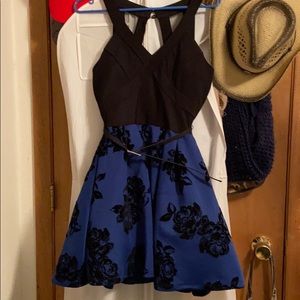 Royal blue rose dress